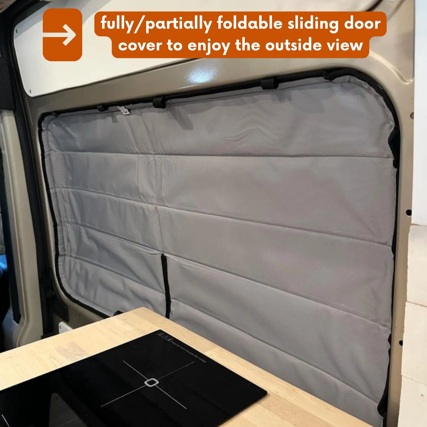 RAM Promaster Window Cover - Sliding Door Window (Bare Metal)