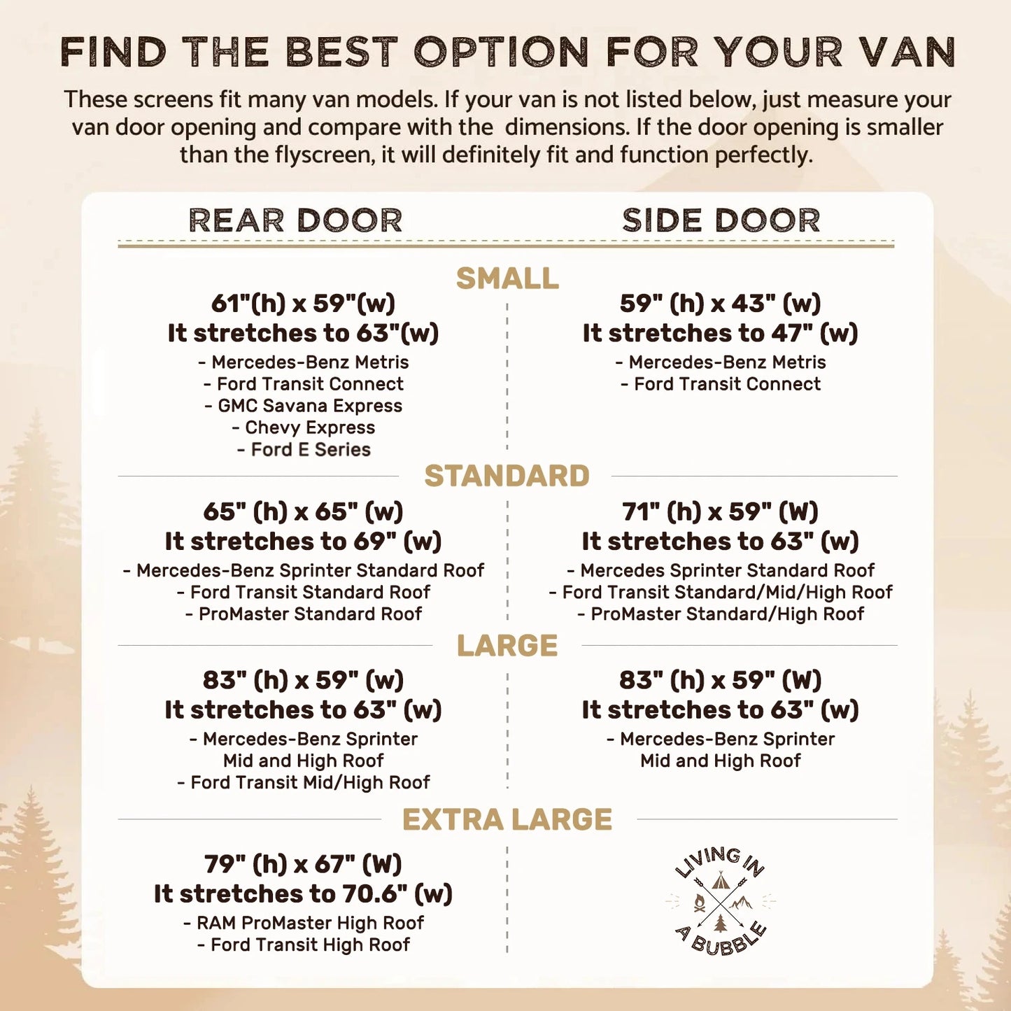 Magnetic Van Fly Screen - White