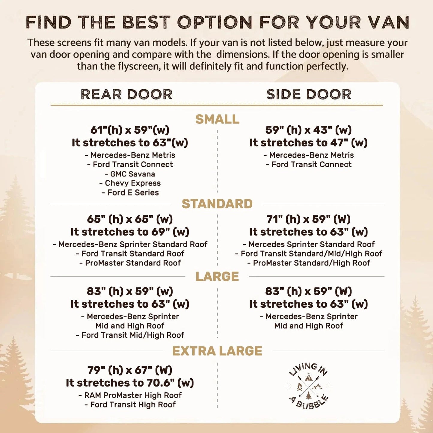 Magnetic Side Door Van Fly Screen