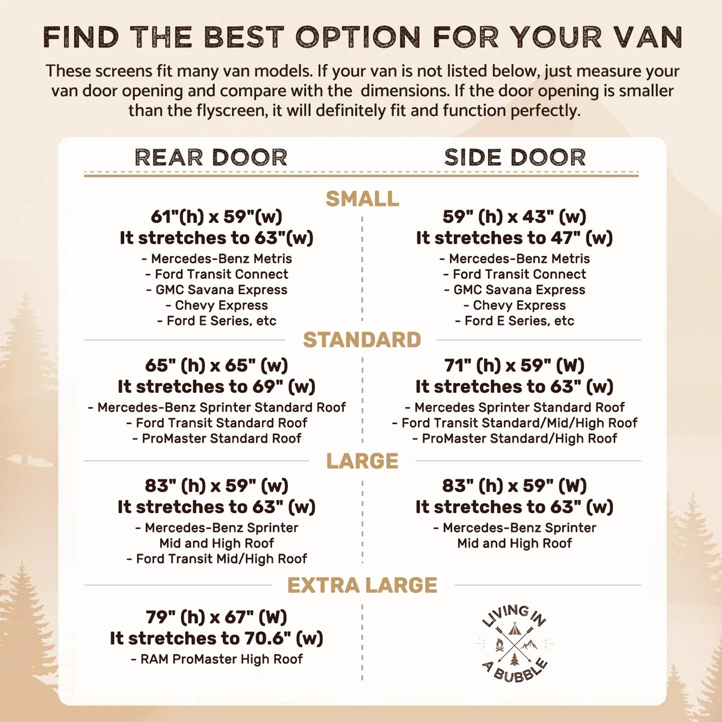 Magnetic Van Bug Screen - White