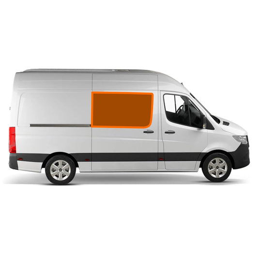 Mercedes Sprinter Window Cover - Sliding Door Window (Bare Metal)