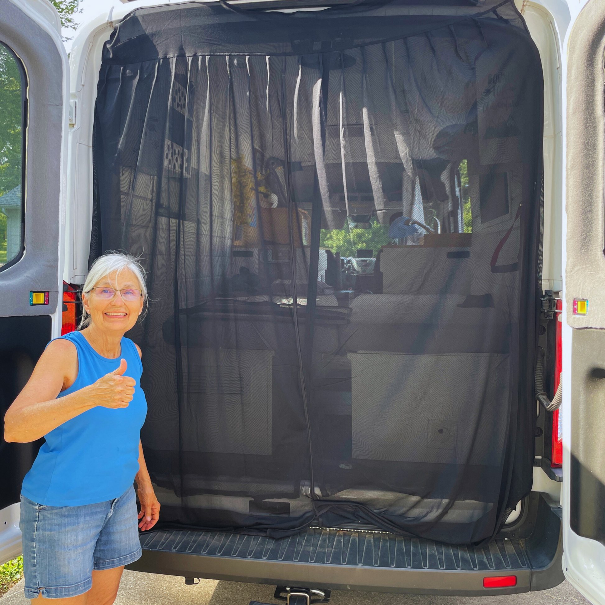 Ram Van Screens Rear Door Bug Screen For 2014-2024 Ram ProMaster High Roof - Mosquito Net With Zipper For Campervans Van Bug Screen Ram Van Screens Rear Door Bug Screen For 2014-2024 Ram ProMaster High Roof - Mosquito Net With Zipper For Campervans Van Bug Screen