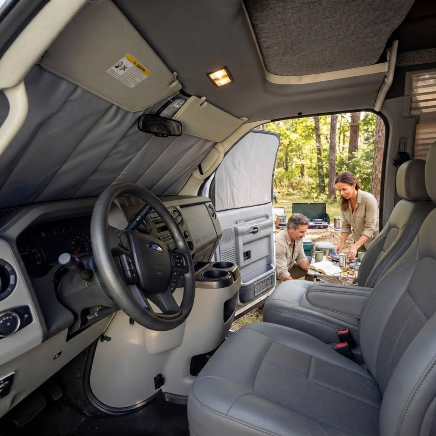 Ford E Series Cutaway (Econoline, E150, E250, E350, E450) Window Cover - Windshield