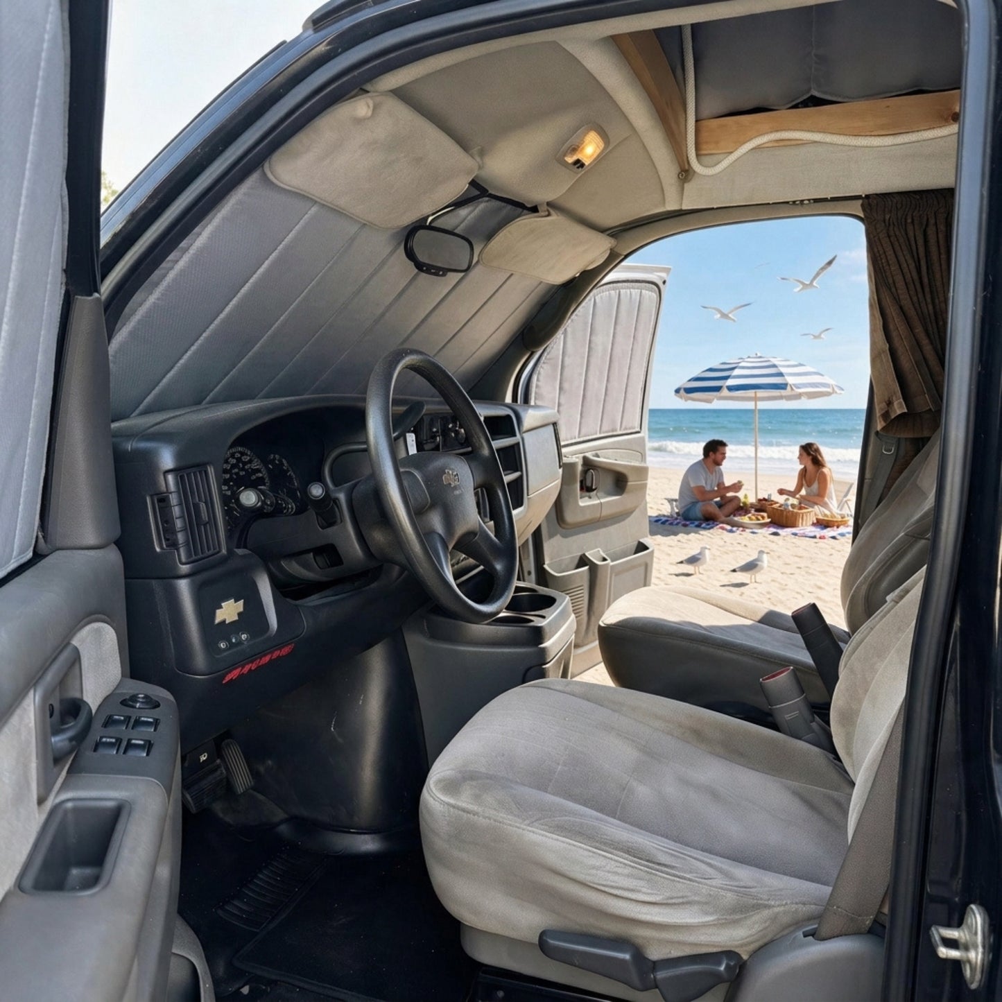 GMC Savana / Chevy Express Window Cover  - Windshield
