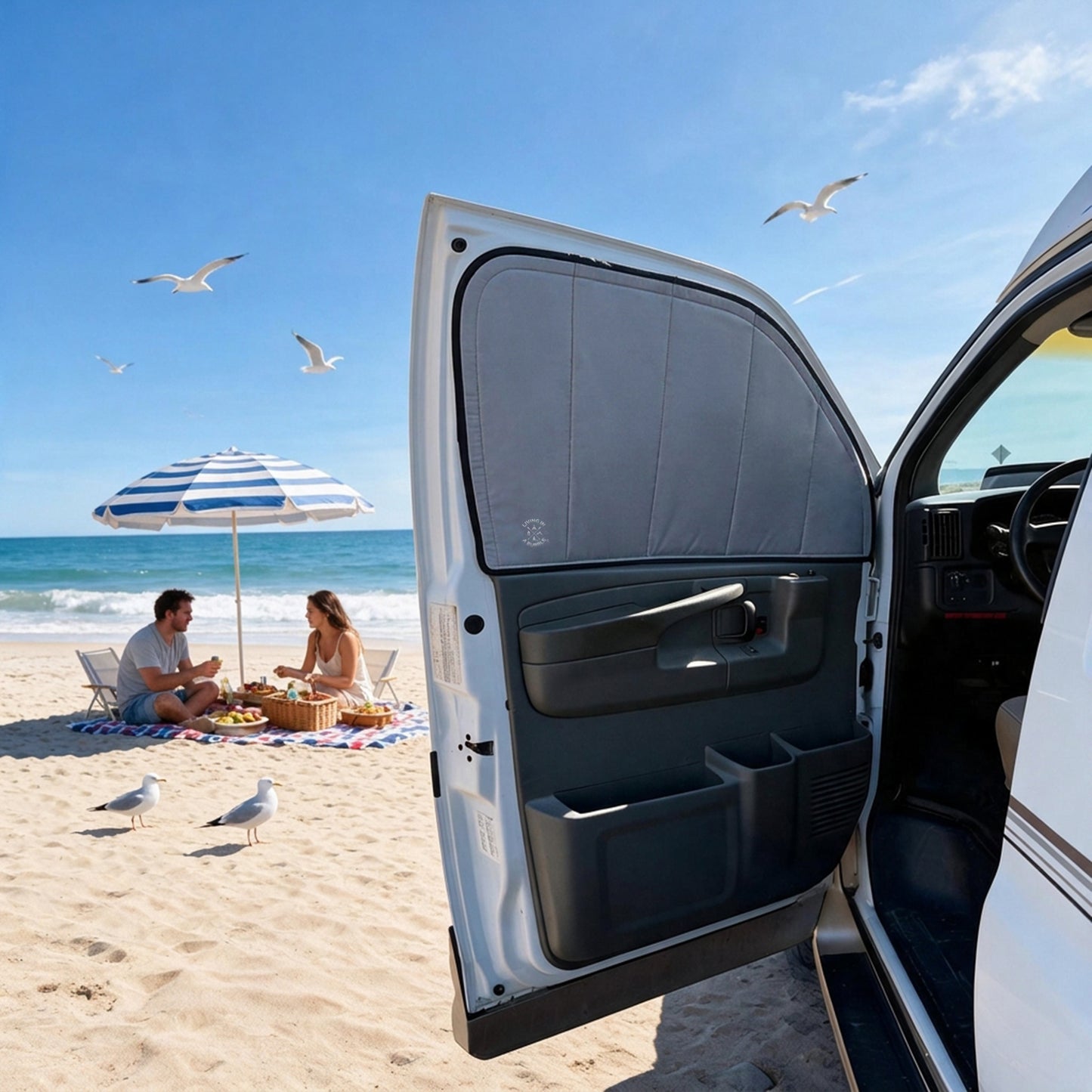 GMC Savana / Chevy Express Window Cover - Driver/Passenger Windows (Pair)