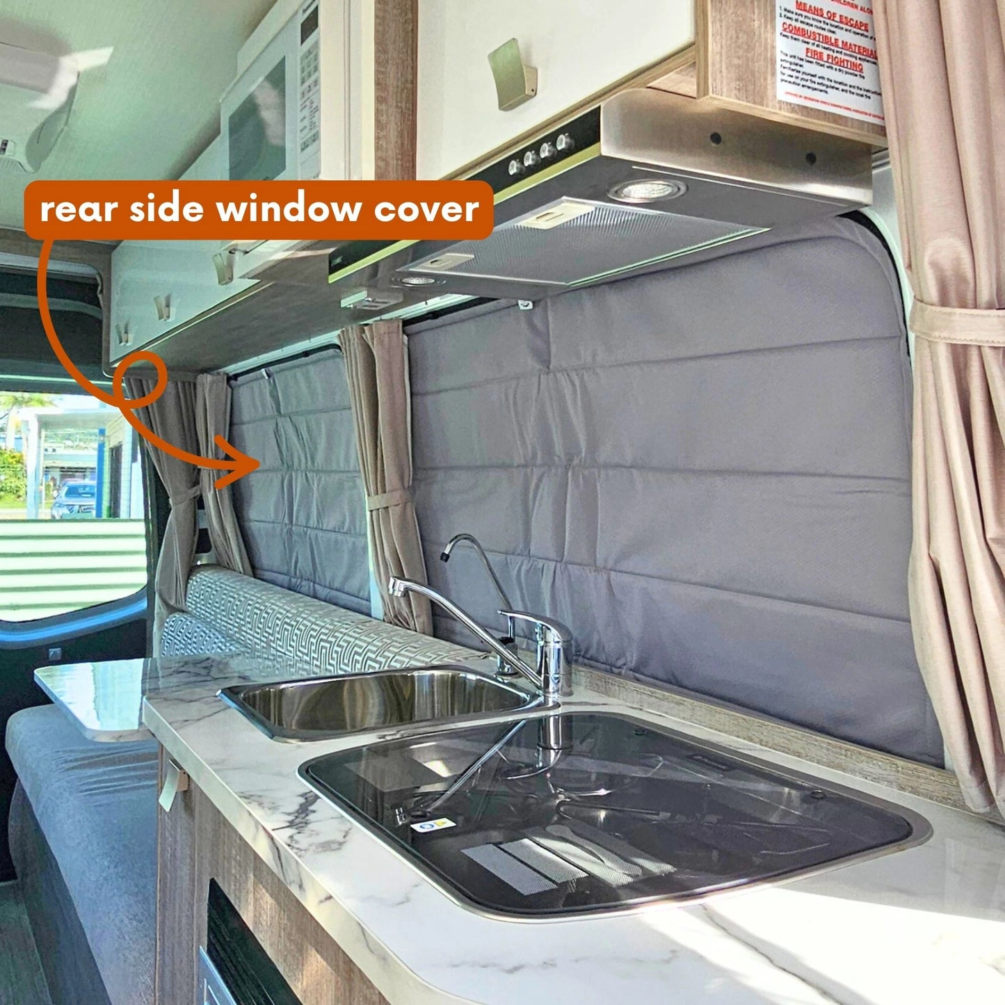 Mercedes Sprinter Window Cover - Rear Side Window