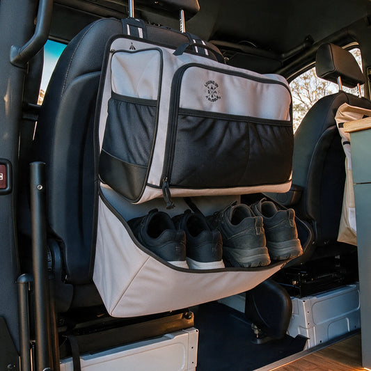 Premium Seat Back Shoe Organizer with Detachable Bag