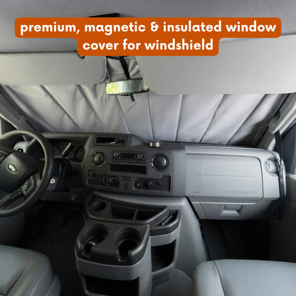 Ford E Series Cutaway (Econoline, E150, E250, E350, E450) Window Cover - Windshield