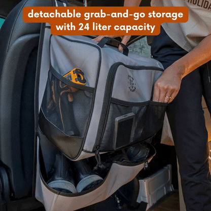 Premium Seat Back Shoe Organizer with Detachable Bag