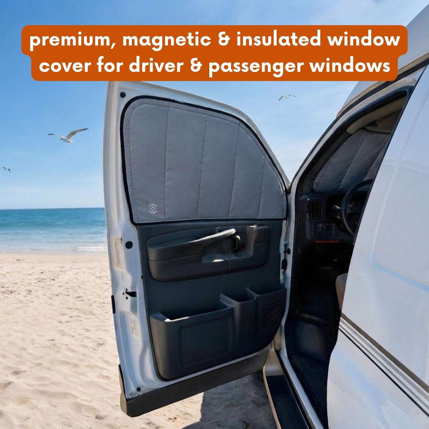 GMC Savana / Chevy Express Window Cover - Driver/Passenger Windows (Pair)