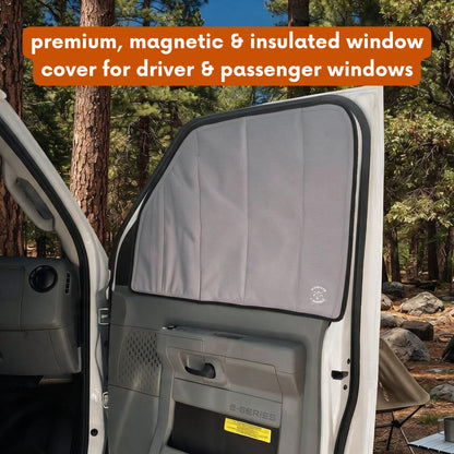 Ford E Series Cutaway (Econoline, E150, E250, E350, E450) Window Cover - Driver/Passenger Windows (Pair)