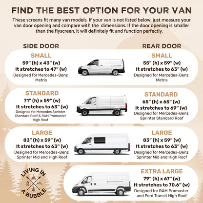 Magnetic Van Fly Screen - White