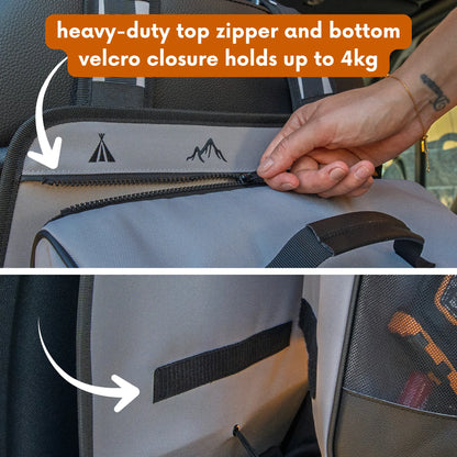 Premium Seat Back Shoe Organizer with Detachable Bag