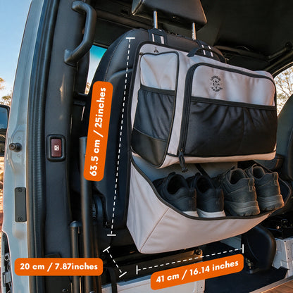 Premium Seat Back Shoe Organizer with Detachable Bag