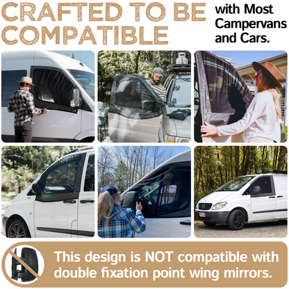 Van Bug Screens Bundle for Ford Transit Mid/High Roof Van - 3 Pack