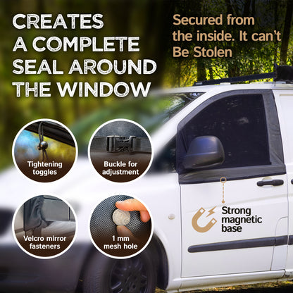 Van Bug Screens Bundle for Ford Transit Mid/High Roof Van - 3 Pack