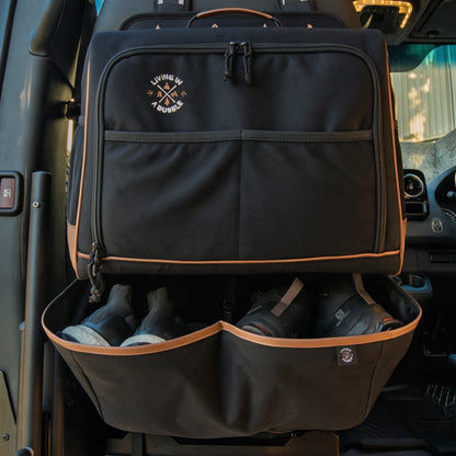Premium Seat Back Shoe Organizer with Detachable Bag