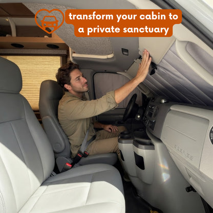 Ford E Series Cutaway (Econoline, E150, E250, E350, E450) Window Cover - Driver/Passenger Windows (Pair)