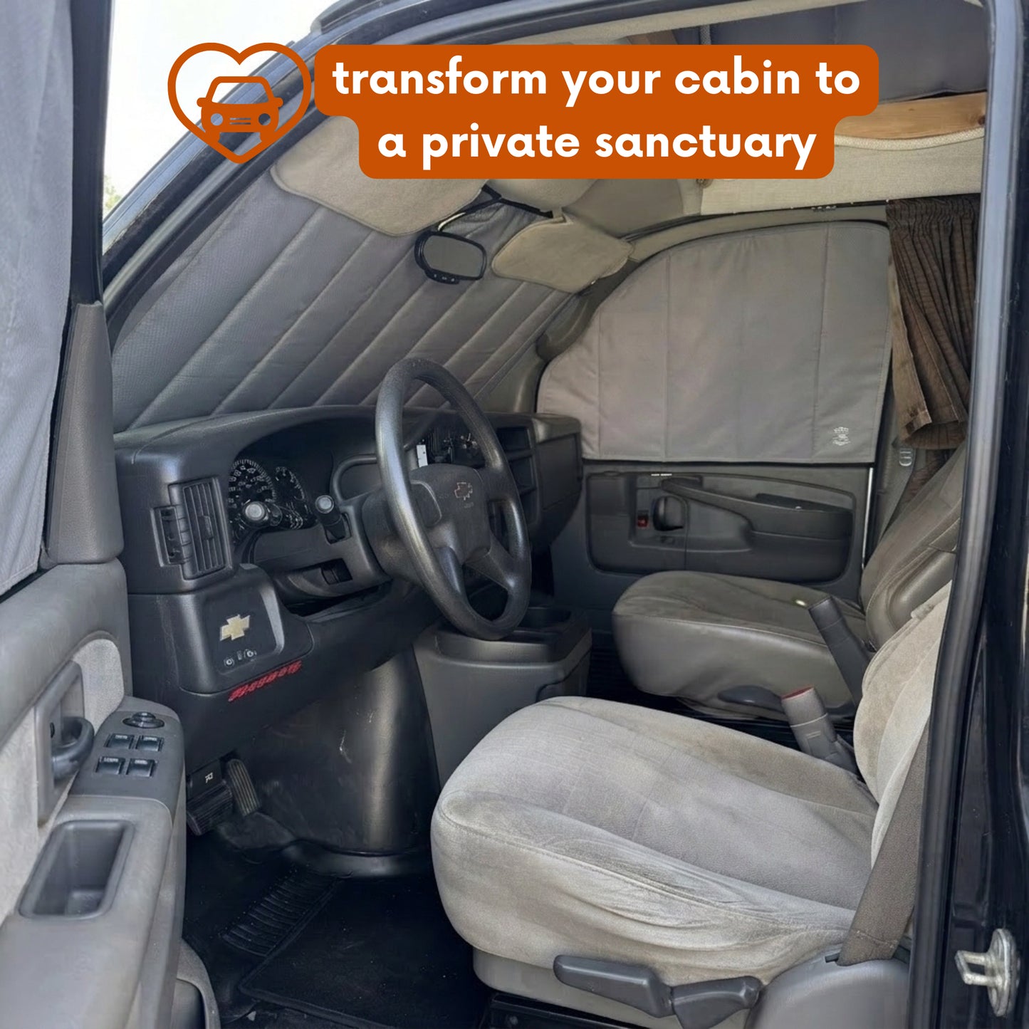 GMC Savana / Chevy Express Window Cover  - Windshield
