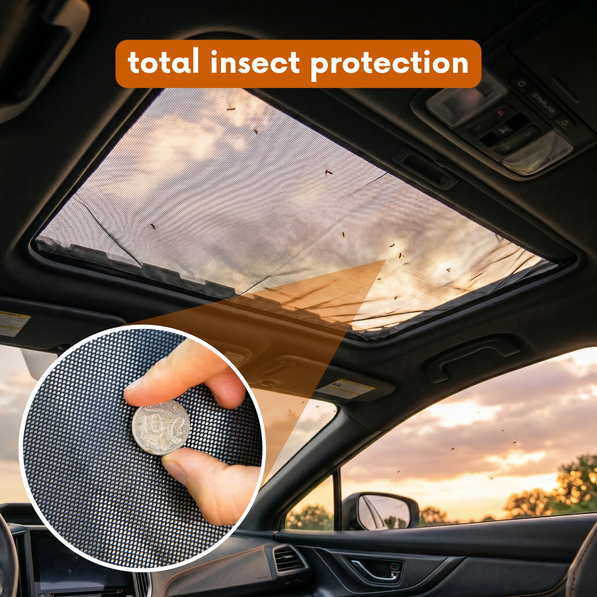 Auto Bug Screen Magnetic Sunroof Bug Screen For Cars – Living in a Bubble USA