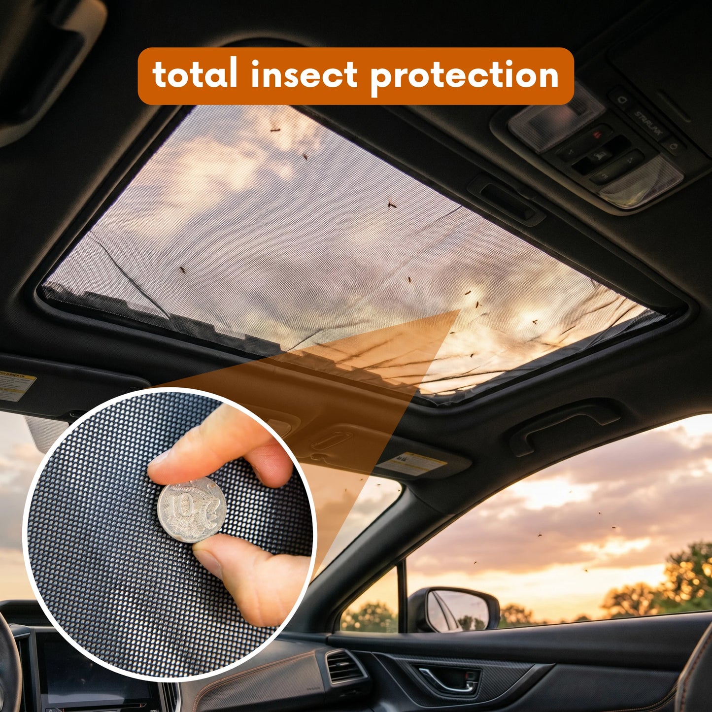 Magnetic Sunroof Bug Screen For Cars