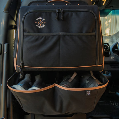 Premium Seat Back Shoe Organizer with Detachable Bag